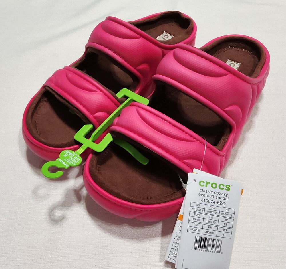 Crocs classic cozzzy overpuff slide men's size 10 women size 12 NWT